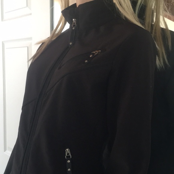Gorgeous Dark Brown Fall Zipper Jacket - Picture 5 of 8